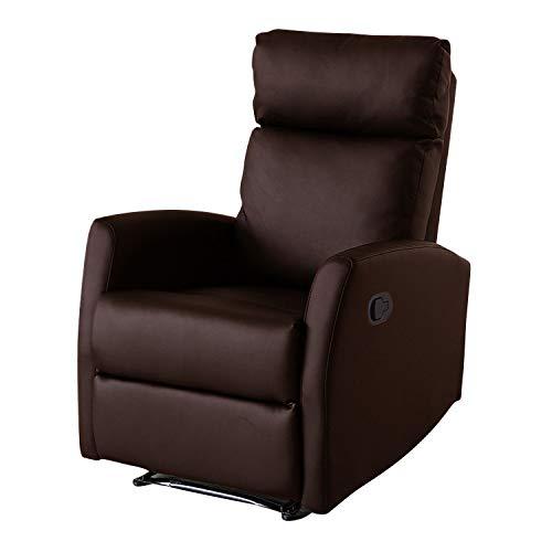 TENDENCIA UNICA Sillón de Relax Reclinable y Extensible Excellence. Full PU Anti-Cuarteo. Pared Cero. Económico y con Las Mejores Calidades (Chocolate)