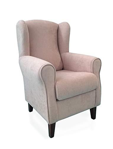 Gasten a gusto Sillón Butaca Orejera- Tela Anti-Manchas (Acualine), tamaño reducido para salón o Dormitorio. (Medidas : 103 * 74 * 78 cm.) para Ver la TV, Leer o Lactancia. Beige