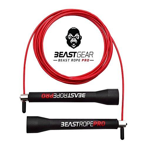 Beast Rope Pro de Beast Gear – Comba para Saltar de Alta Velocidad para Fitness y Acondicionamiento. Para CrossFit, Boxeo, MMA, Saltos Dobles, Ejercicios de Alta Intensidad y a Intervalos