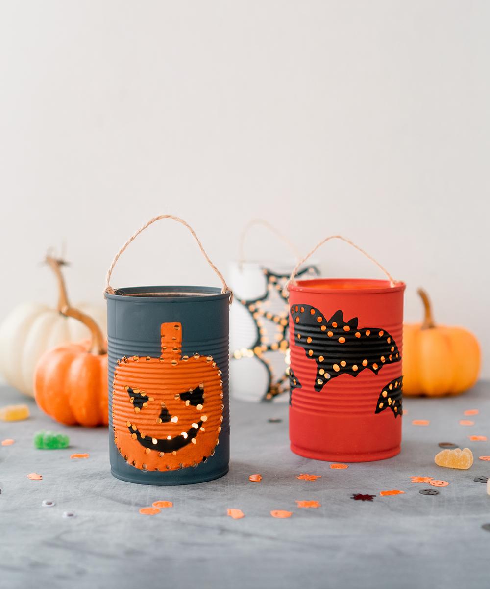 Como hacer Farolillos de Halloween con latas