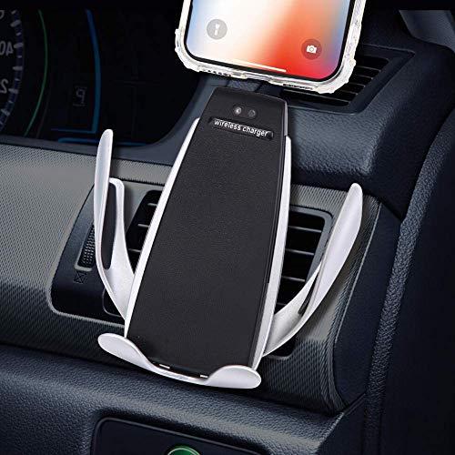 Cargador inalámbrico para automóvil, rotación de 360 ° del soporte del teléfono, compatible con Galaxy s6 a s9, compatible con iPhone 8 a 11 pro Max y otros teléfonos móviles con carga inalámbrica