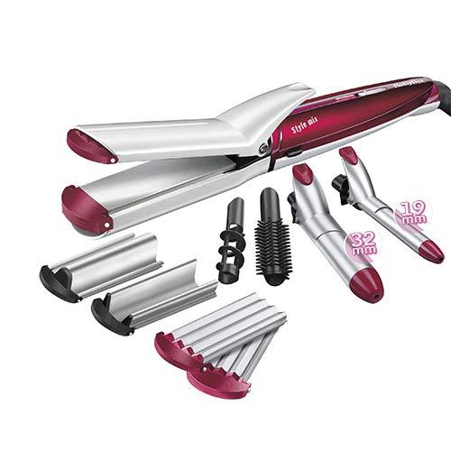 BaByliss MS22E Multistyle - set moldeador de pelo 10 en 1 para hacer todo tipo de peinados, alisar, ondular, moldear, crimpar, ondas al agua, rizos marcados, ondas abiertas con recubrimiento cerámico