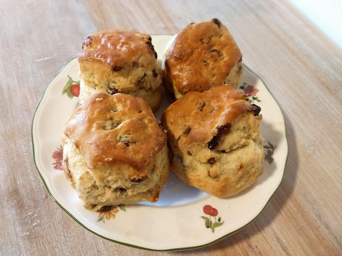 Scones con pasas 