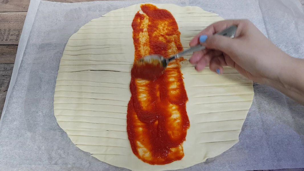 Pizza momia para halloween