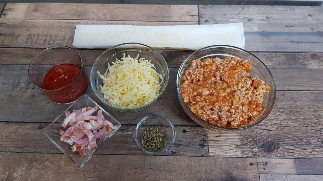 Pizza momia para Halloween