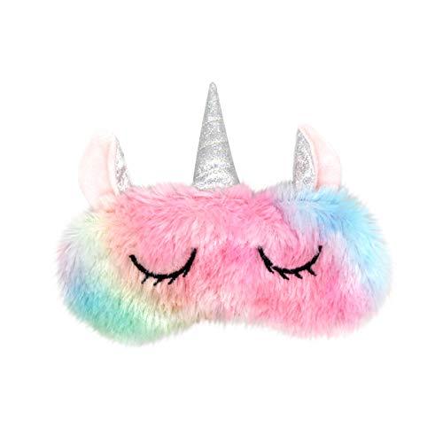 H HOMEWINS Antifaz para Dormir Anti-Luz Opaco Cómoda Agradable para la Piel Tela de y Puros de algodón Relleno Antifaces Máscara para Coche/Tren/avión niños protección para los Ojos (Unicorn)