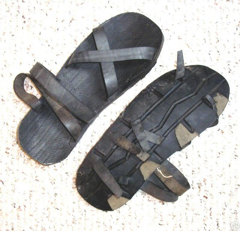 Como hacer con tus propias manos unas sandalias con un neumatico viejo