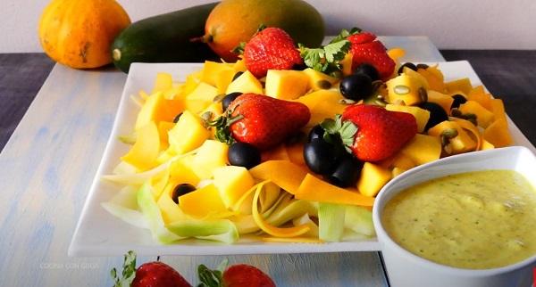 receta de ensalada de mango
