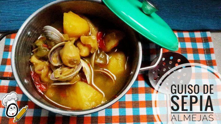 Patatas guisadas con sepia y almejas en la Olla Gm