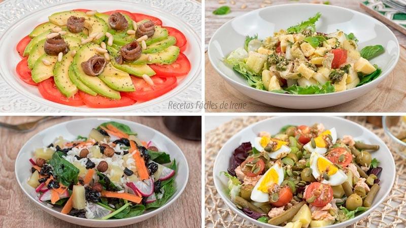 recetas de 4 Ensaladas originales y sanas y variadas