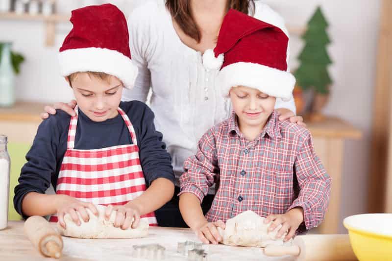 cocinar con los niños en Navidad