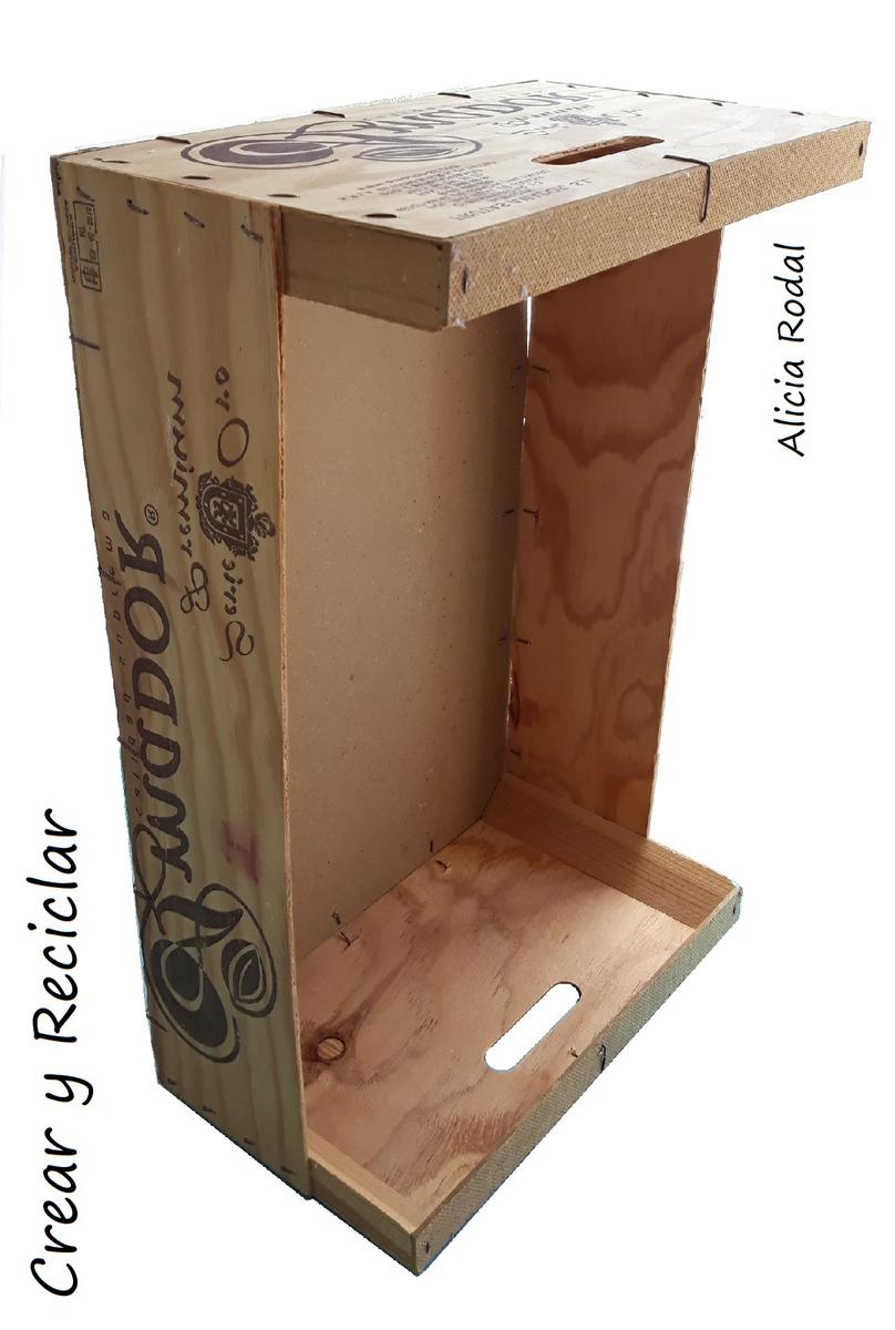 Cómo hacer un MUEBLE armario organizador con puerta y espejo, con un HUACAL o caja de madera Diy 