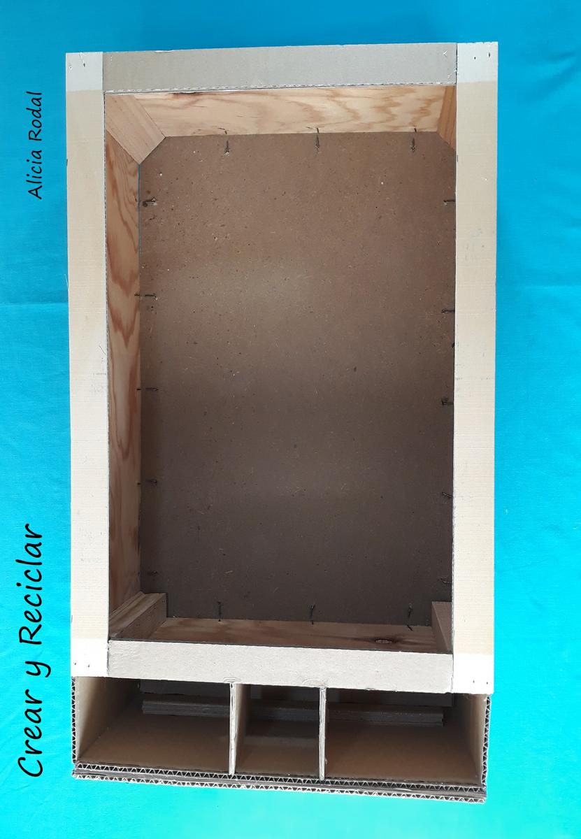 Cómo hacer un MUEBLE armario organizador con puerta y espejo, con un HUACAL o caja de madera Diy 