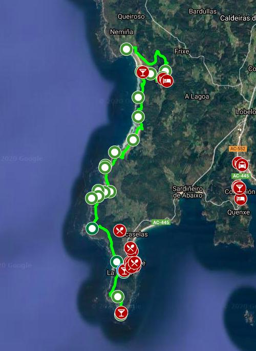 Ruta de los Faros de Lires a Finisterre