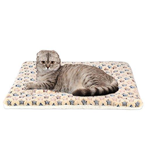 WYSBAOSHU Calentar Mascota Cobija súper Suave Perro Gato Cama Estera (XL:70 * 100cm, Marrón)