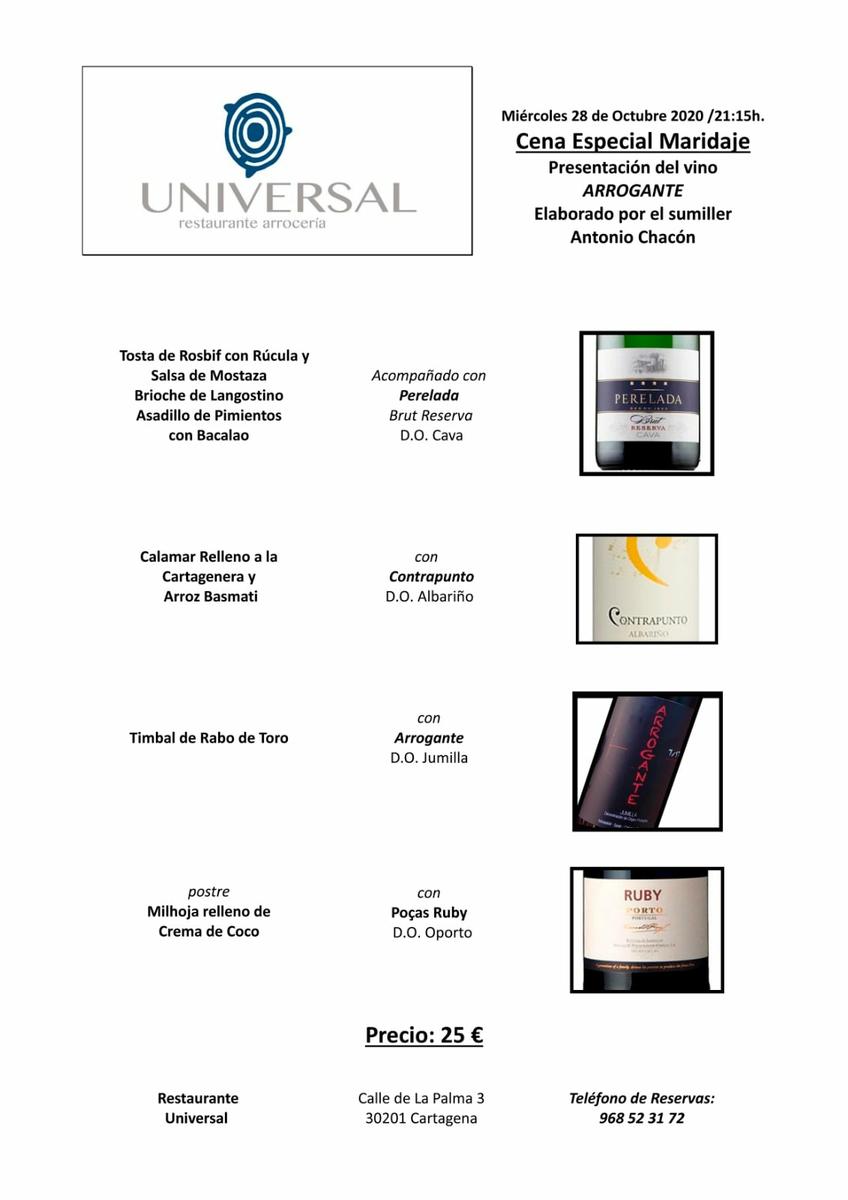 maridaje restaurante universal