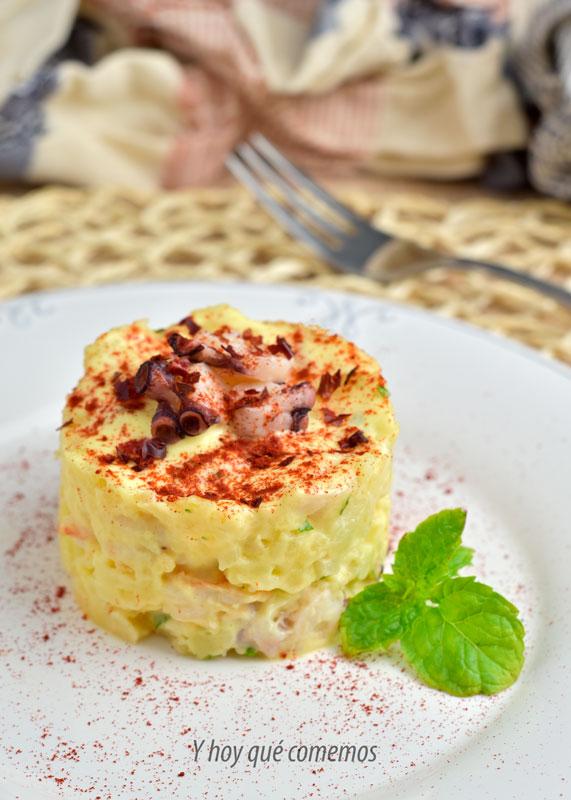 ensaladilla de pulpo y gambas blanca de huelva