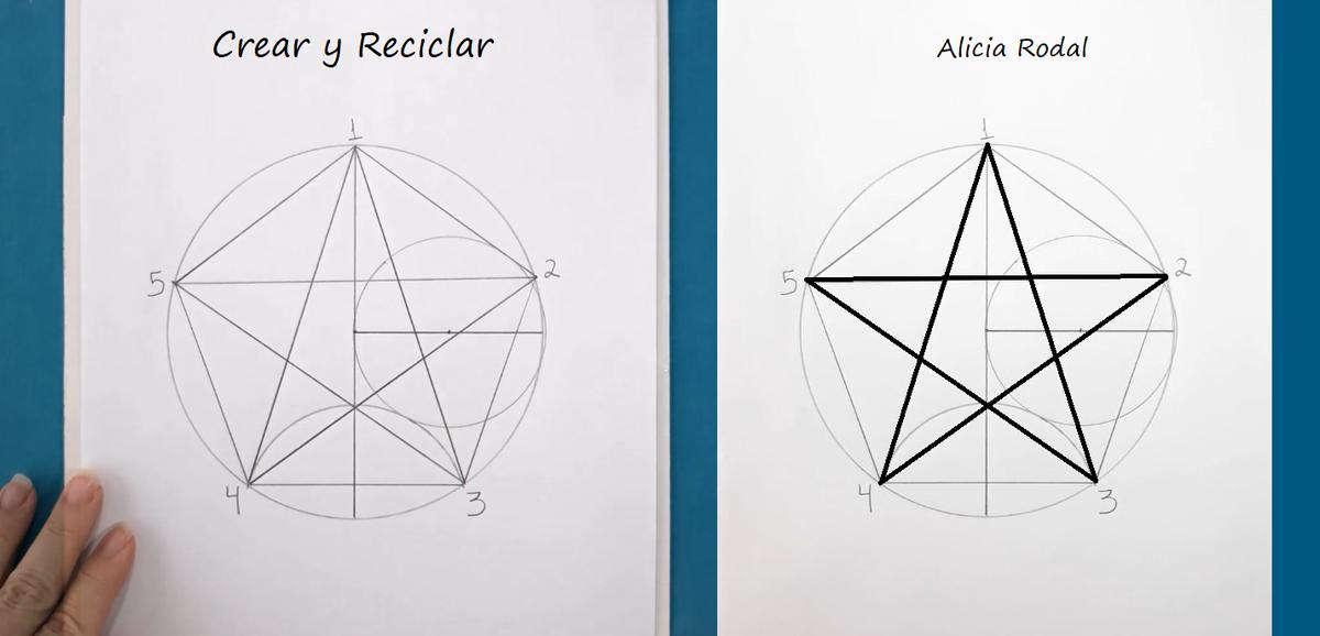 Como DIBUJAR un pentágono y estrella de 5 puntas PERFECTO. Pentágono inscrito en una circunferencia. Pentágono con compás. Estrella de 5 picos dentro de pentágono
