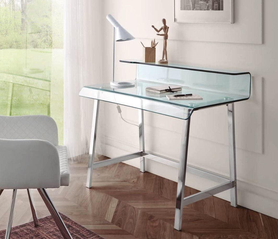 Escritorio de cristal
