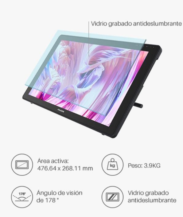 HUION Kamvas 22 Plus - Vidrio antideslumbrante
