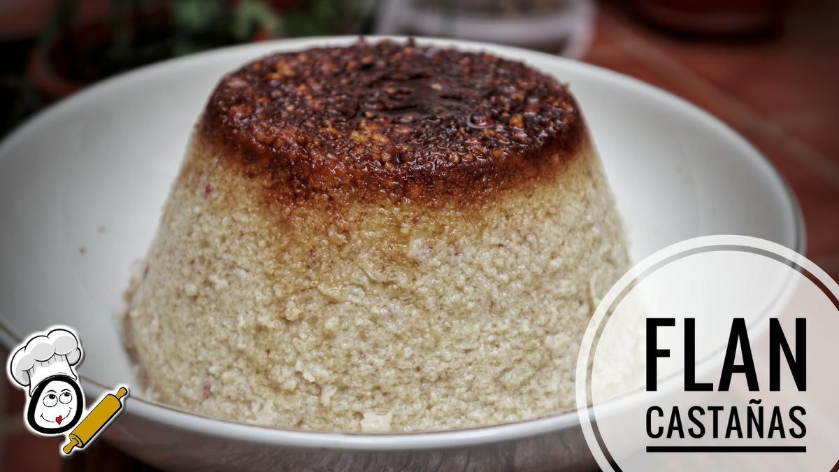 Receta de flan de flan de castañas hecho con Thermomix