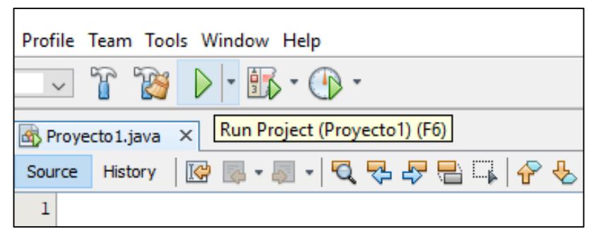 Ejecutar nuestro programa en NetBeans