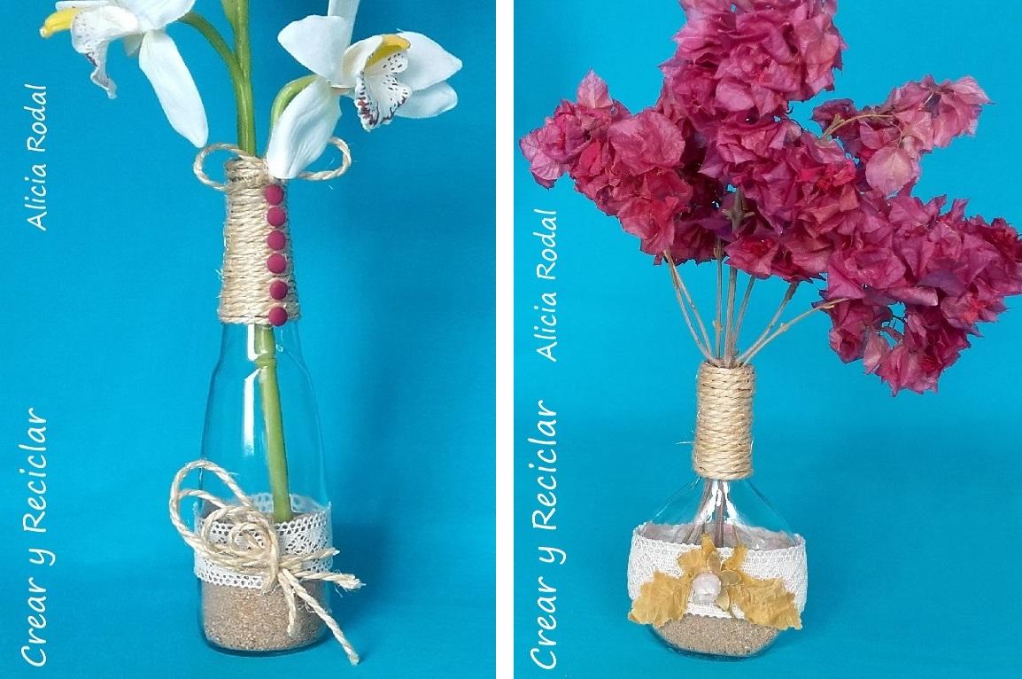 Cómo reciclar o reutilizar botellas de vidrio para hacer manualidades de decoración para nuestro hogar