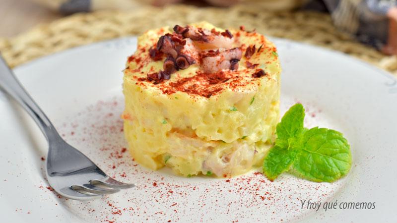 como hacer ensaladilla de pulpo y gambas