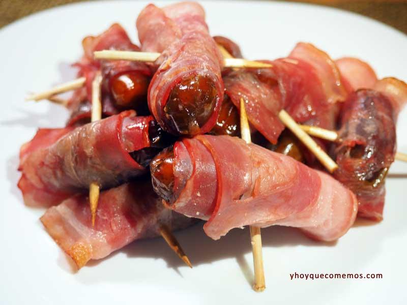 datiles con bacon