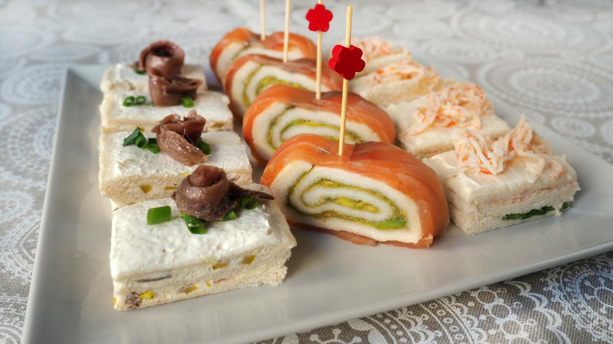 como hacer entrantes y aperitivos con pan de molde para navidad