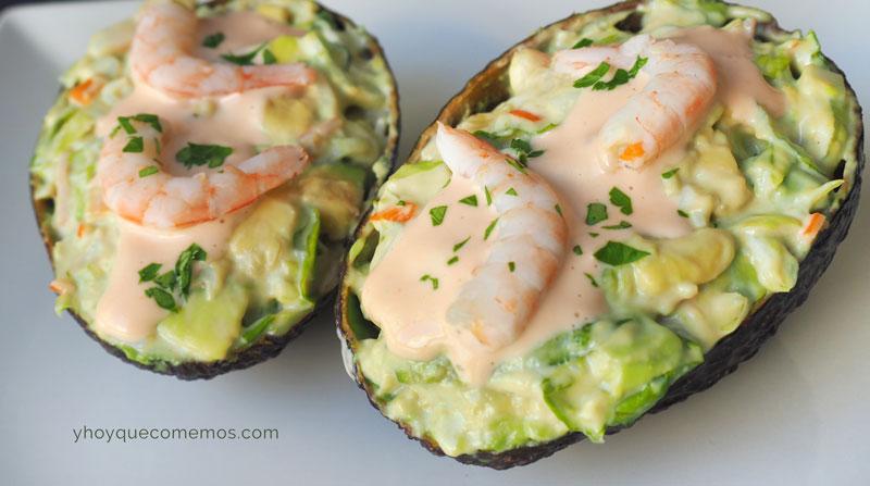 paso a paso aguacates rellenos receta 1