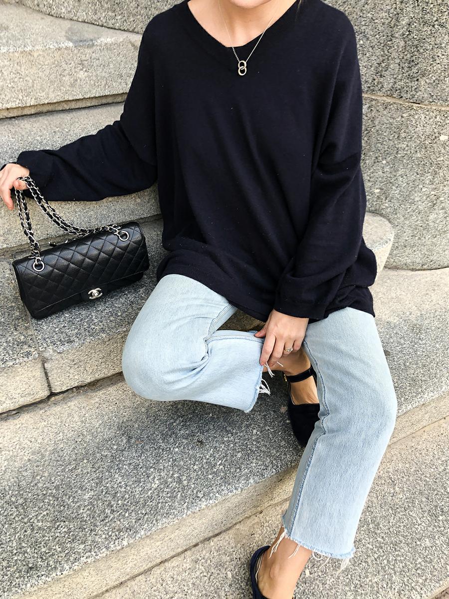 Trini | Loewe sweater Levis jeans