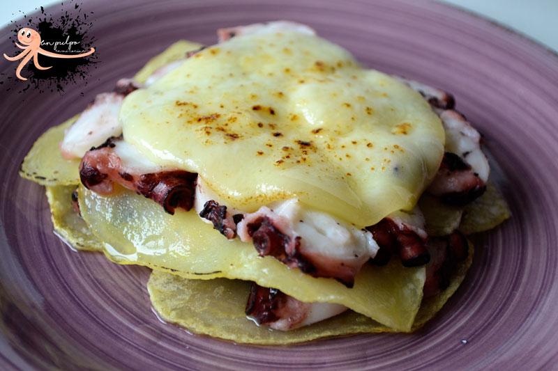 Lasaña de pulpo