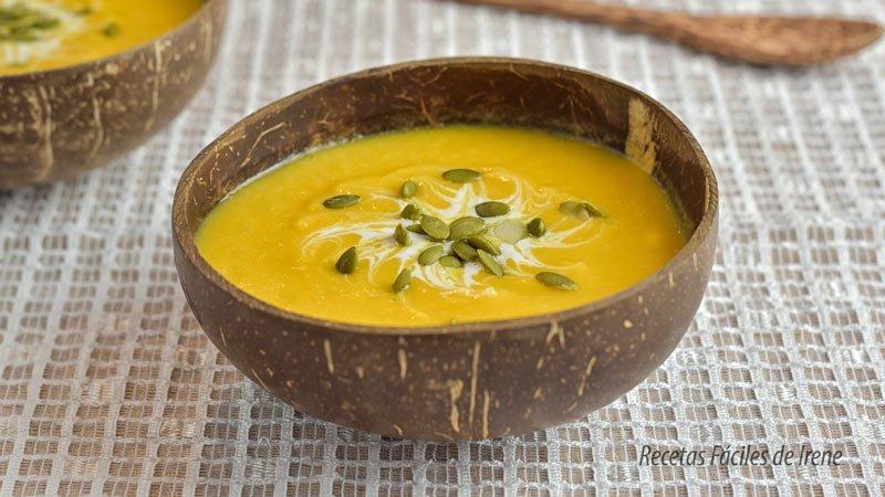 como hacer crema de calabaza y naranja