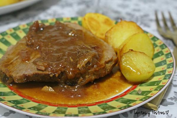falda de ternera en salsa