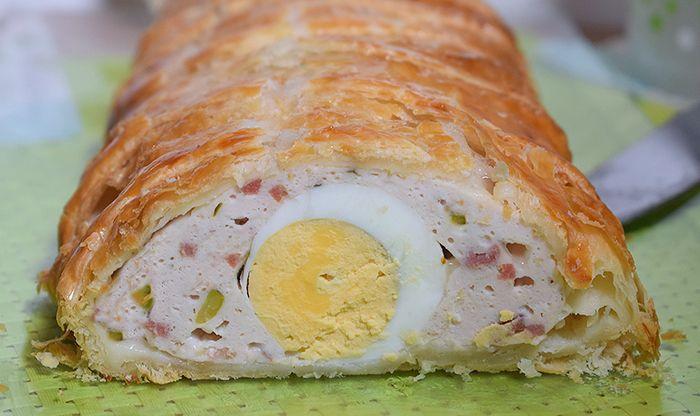 pastel de pollo en hojaldre
