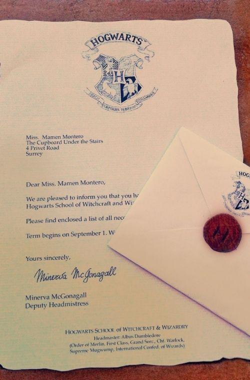 Carta de Hogwarts en español