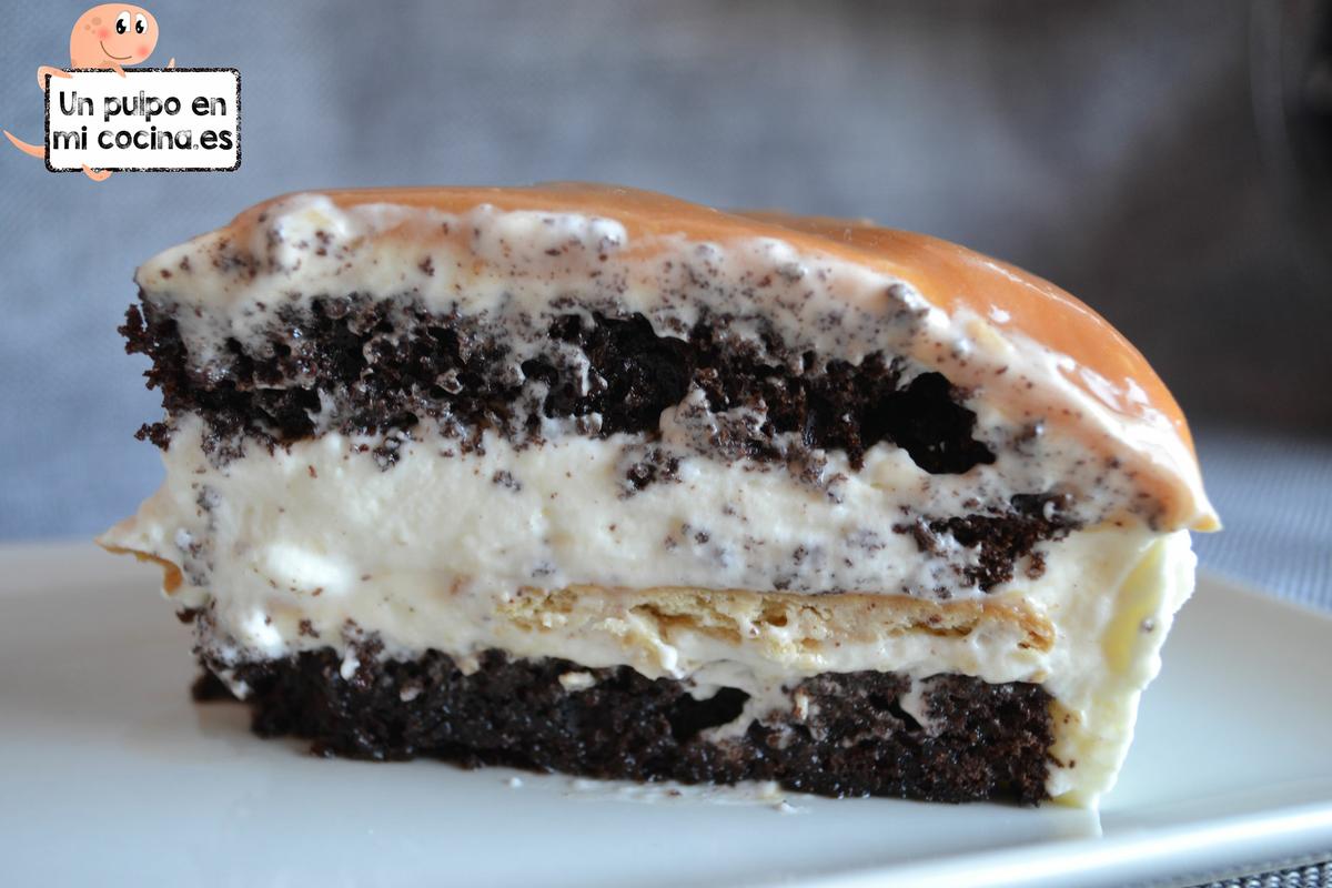 Tarta de galleta y caramelo