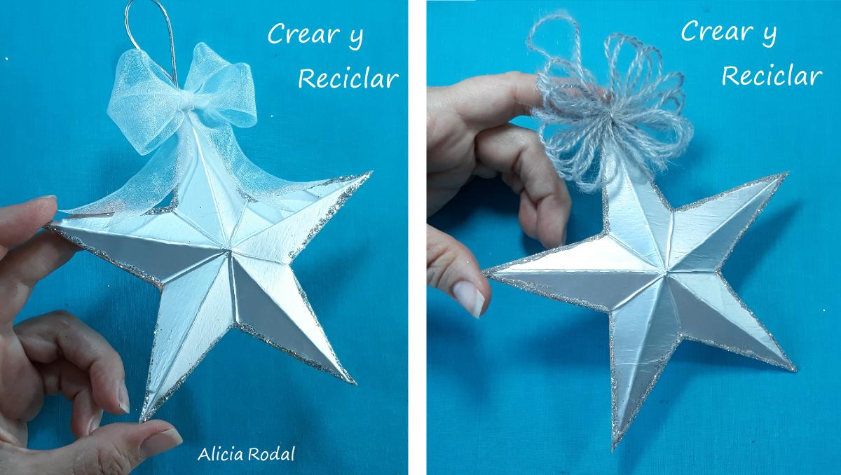 En este tutorial te muestro cómo reutilizar cajas de leche para hacer adornos para el árbol de Navidad