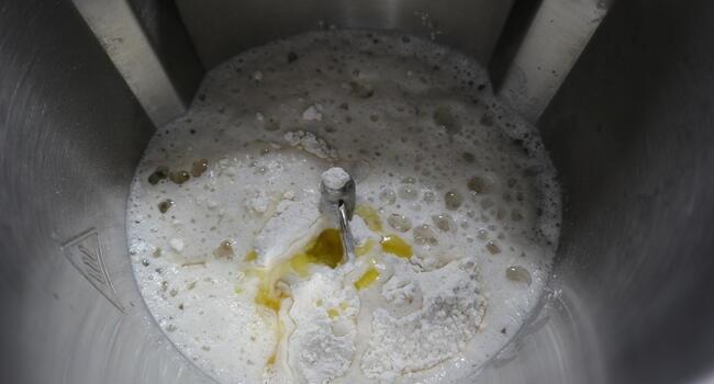 Echamos todos los ingredientes en el vaso para mezclarlos