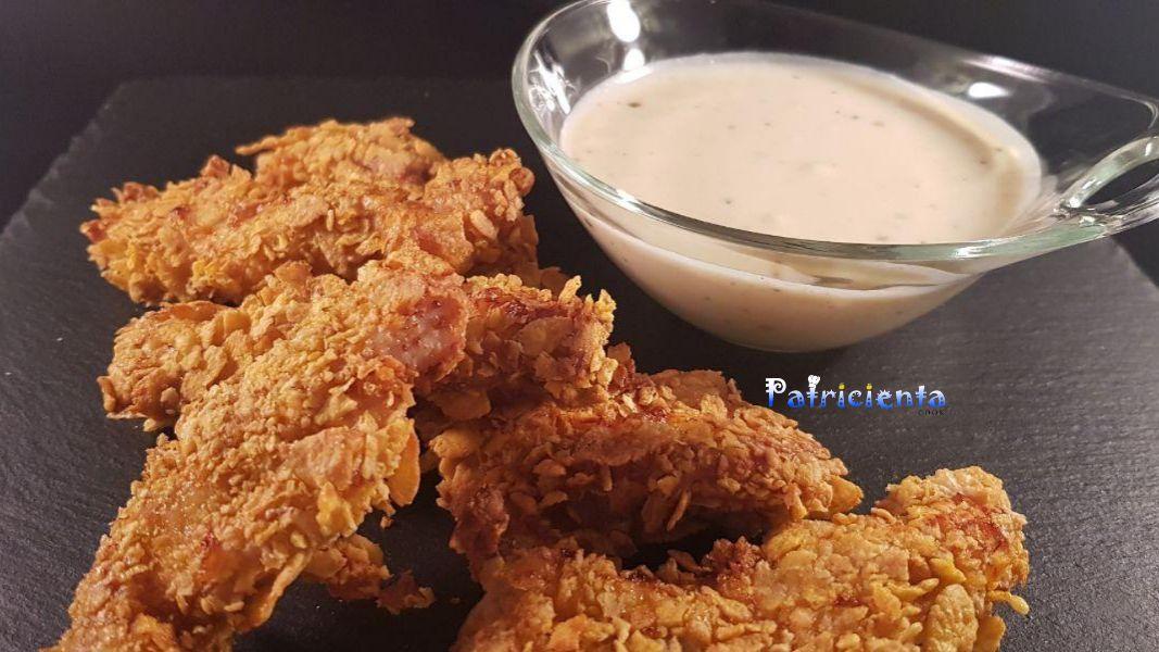 Pollo crujiente con freidora de aire y salsa de miel y mostaza