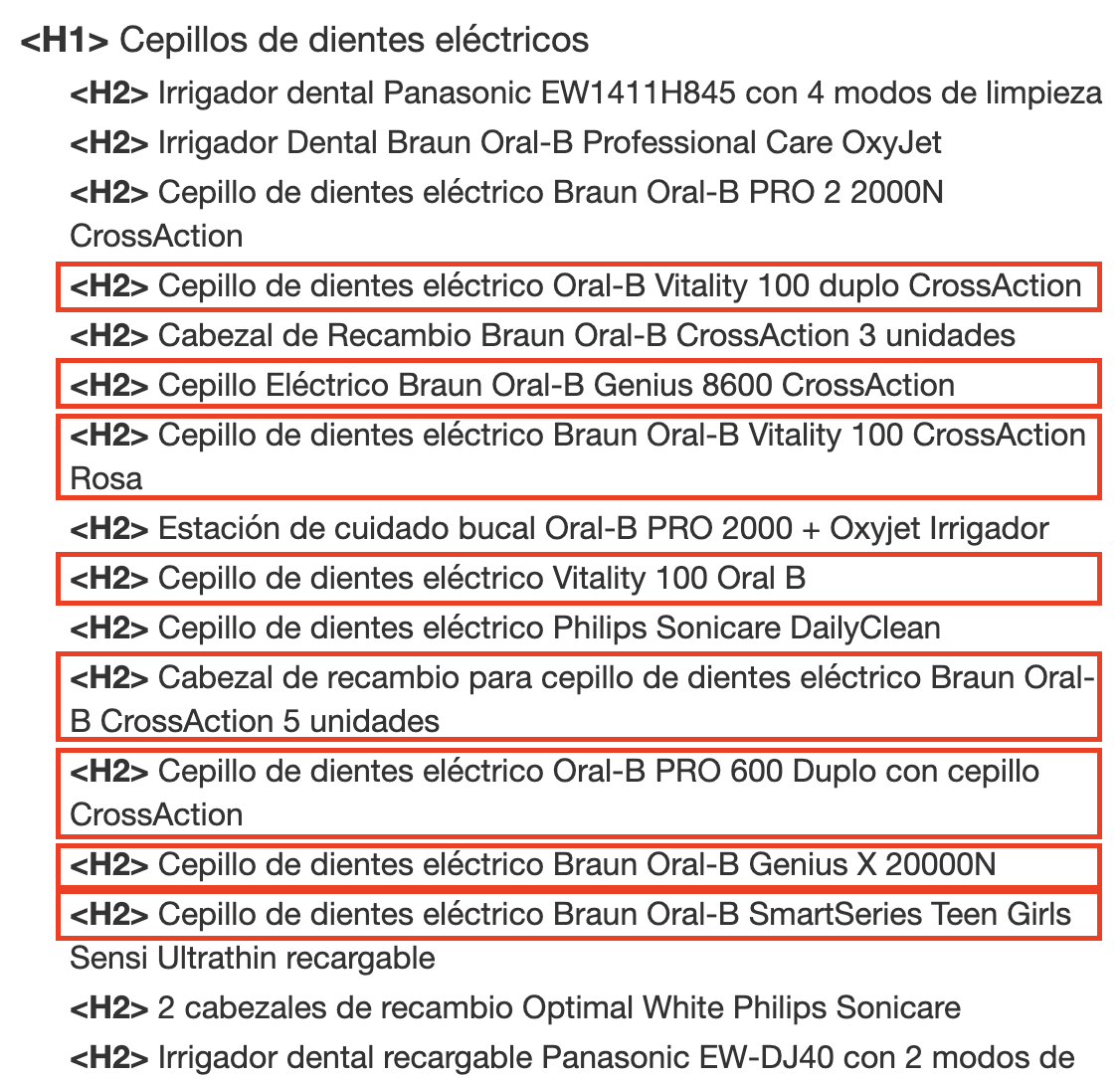 subtitulos palabras clave long tail