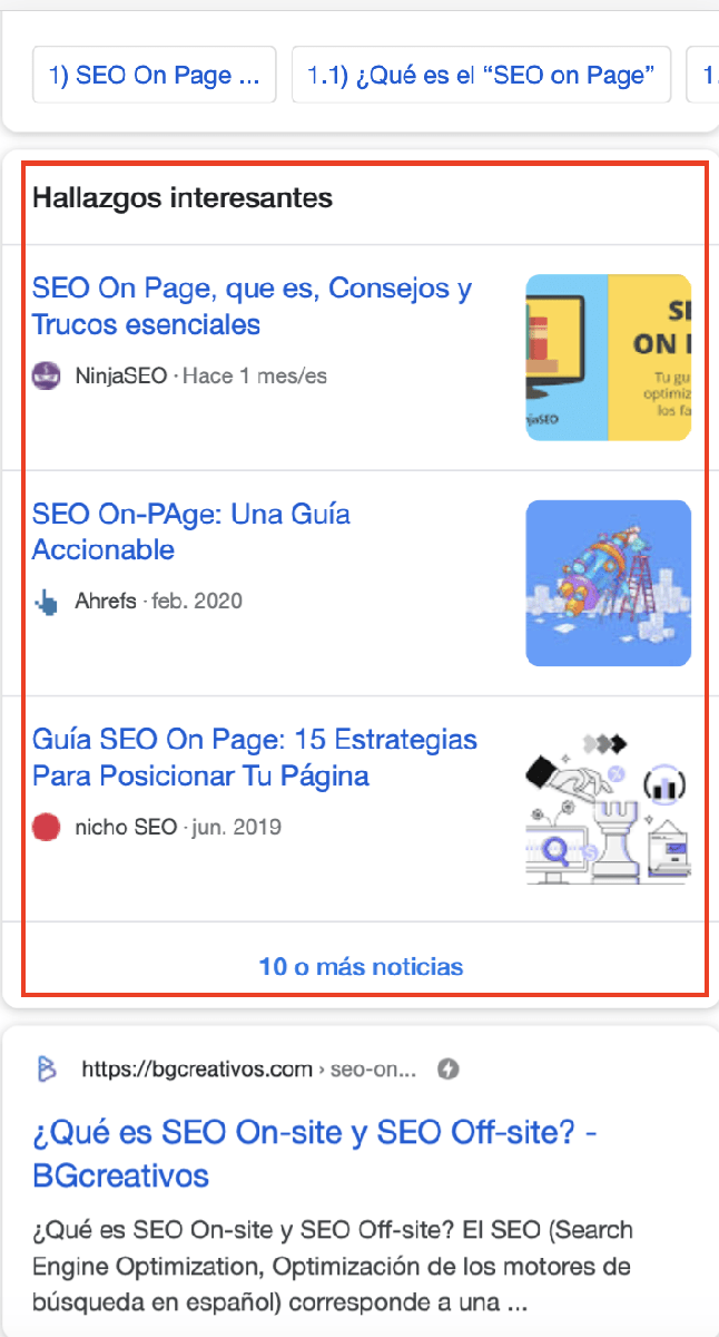 version serp movil google