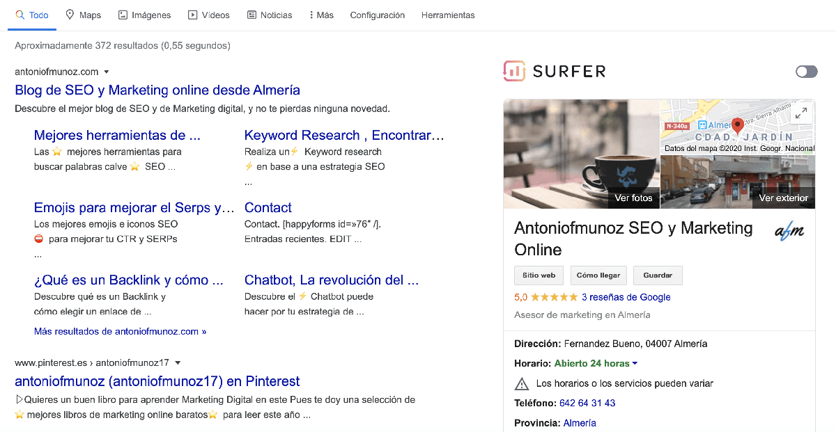 SERPs de marca