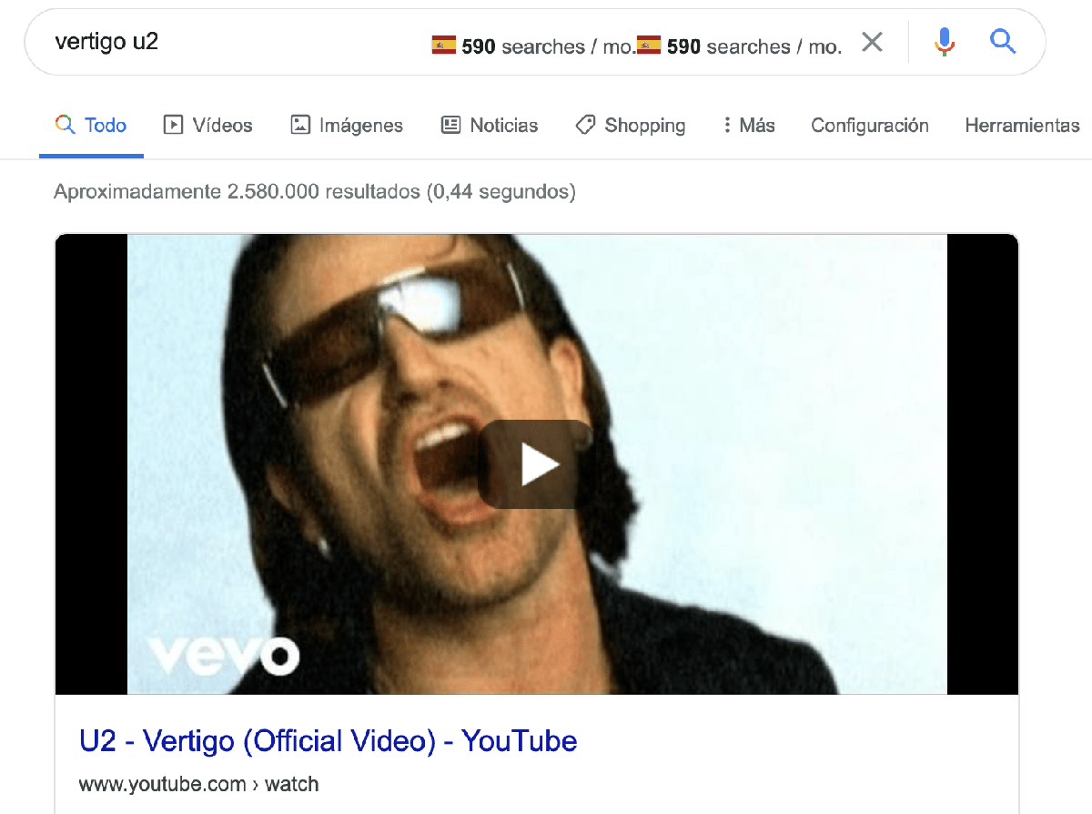serps con un video