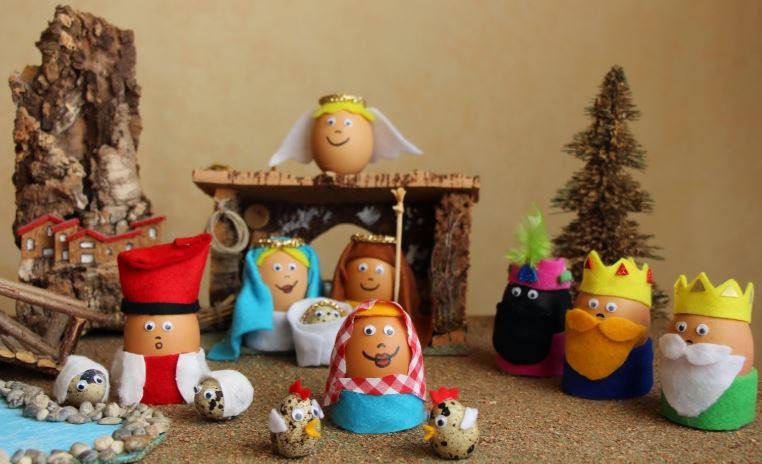 Belén con huevos. Vía Mar de fiesta.