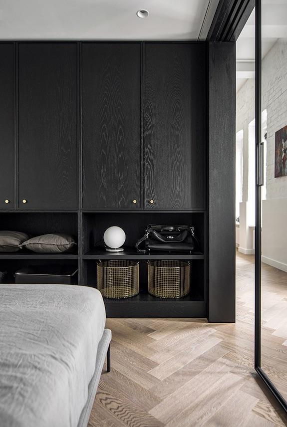 decoralinks | casa una distribución perfecta #armario #negro #dormitorio #bedroom 