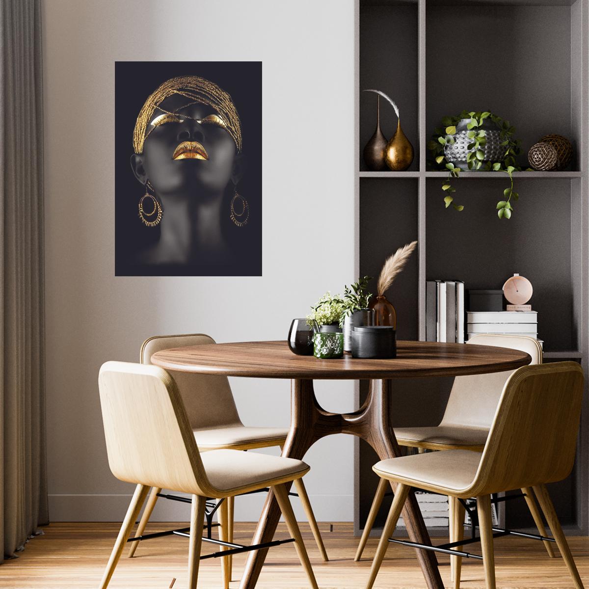 decoración de salas pequeñas modernas fotomural vinilos adhesivos decorativos stickes calcomanias afro mujer africana