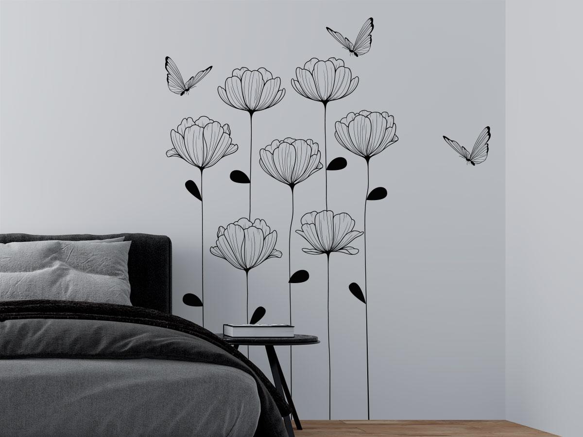 Decoración de habitaciones house shower decoracion de casas como decorar un apartamento pequeño vinilos florales flores mariposas