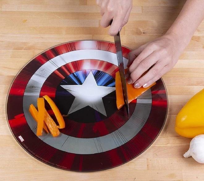 tabla de quesos capitan america marvell personalizadas resinadas home shower